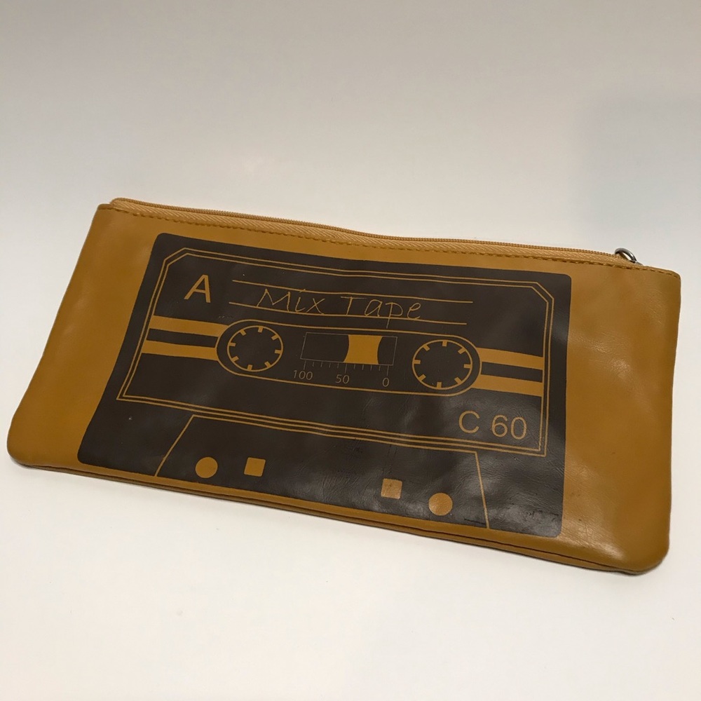 Mustard/Brown “Mixtape” Clutch bag